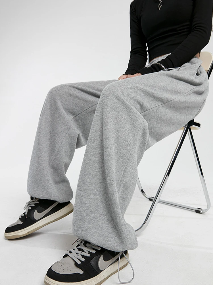 Houzhou Joggingbroek Voor Dames Sport Broek Casual Sportkleding Oversized Grijze Broek Gym Dameskleding Koreaanse Streetwear