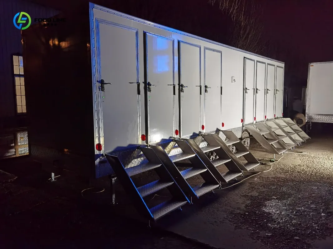 Portable Outdoor Shower Room with Trailer China Made Shower Cabin for Construction Site Festival Custom