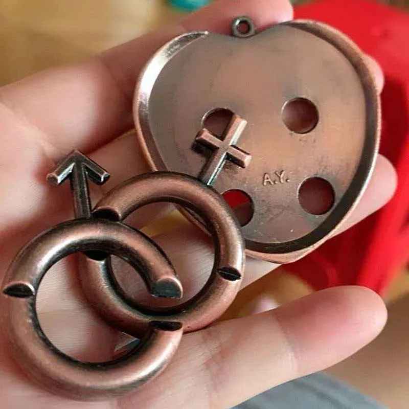 Magic Metal Brain Teaser Puzzles IQ Logic Test Disentanglement Educational Toys Mind Challenges Novelty Gifts For Adults Kids view 4