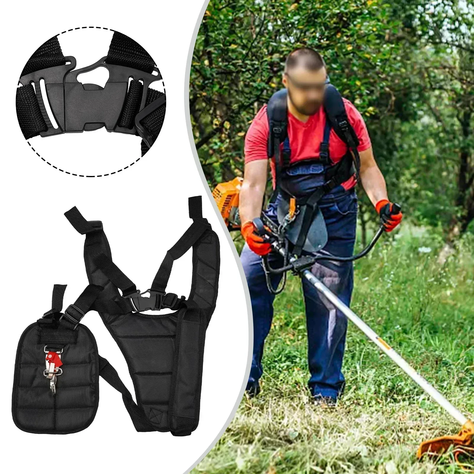 

Shoulder Strap For Lawn Mower Grass Cutter Accessories Double Harness For Brush Cutter Easily And Firmly Trimmer Part Tools