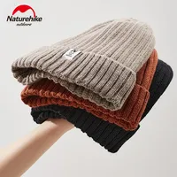 Naturehike Winter Wool Knitted Hat Warm Polar Fleece Cap for Men Women Outdoor Camping Hiking Skiing Sport Double Layer Thicken