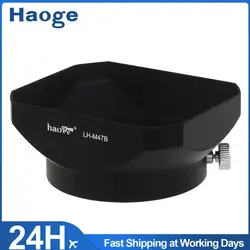 Haoge Metal Lens Hood Shade for Olympus M.ZUIKO Digital 12mm f2 Lens Black ​Replaces Olympus LH-48