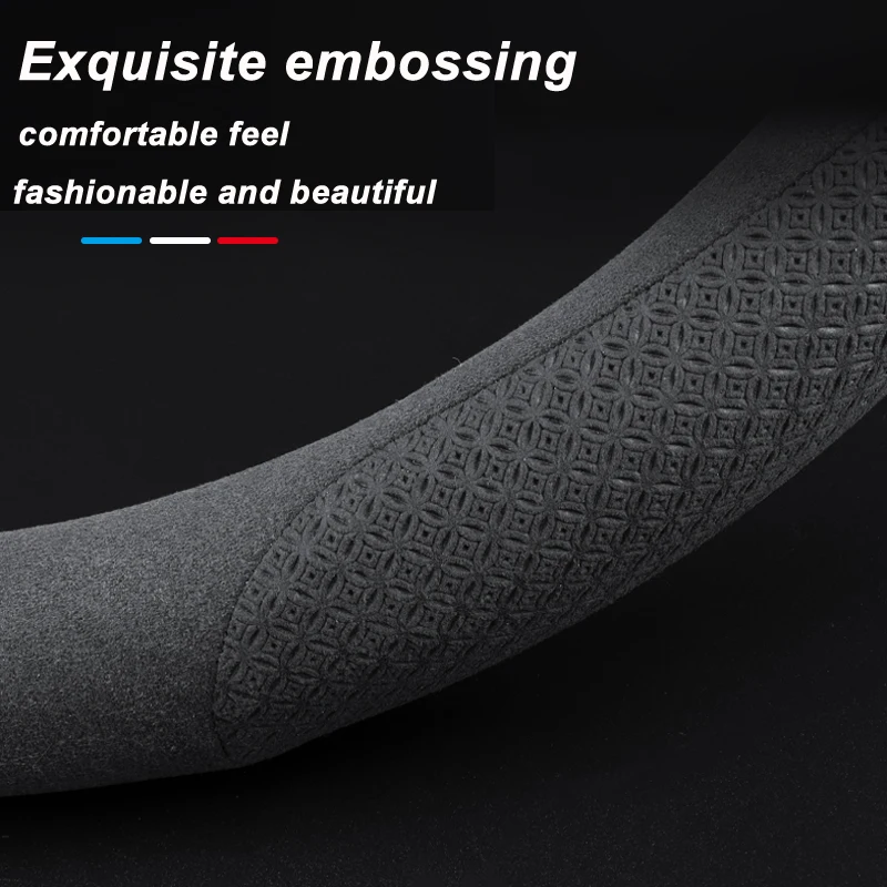 New Car Leather steering wheel cover Carbon fiber texture For BYD Don Car Accessories