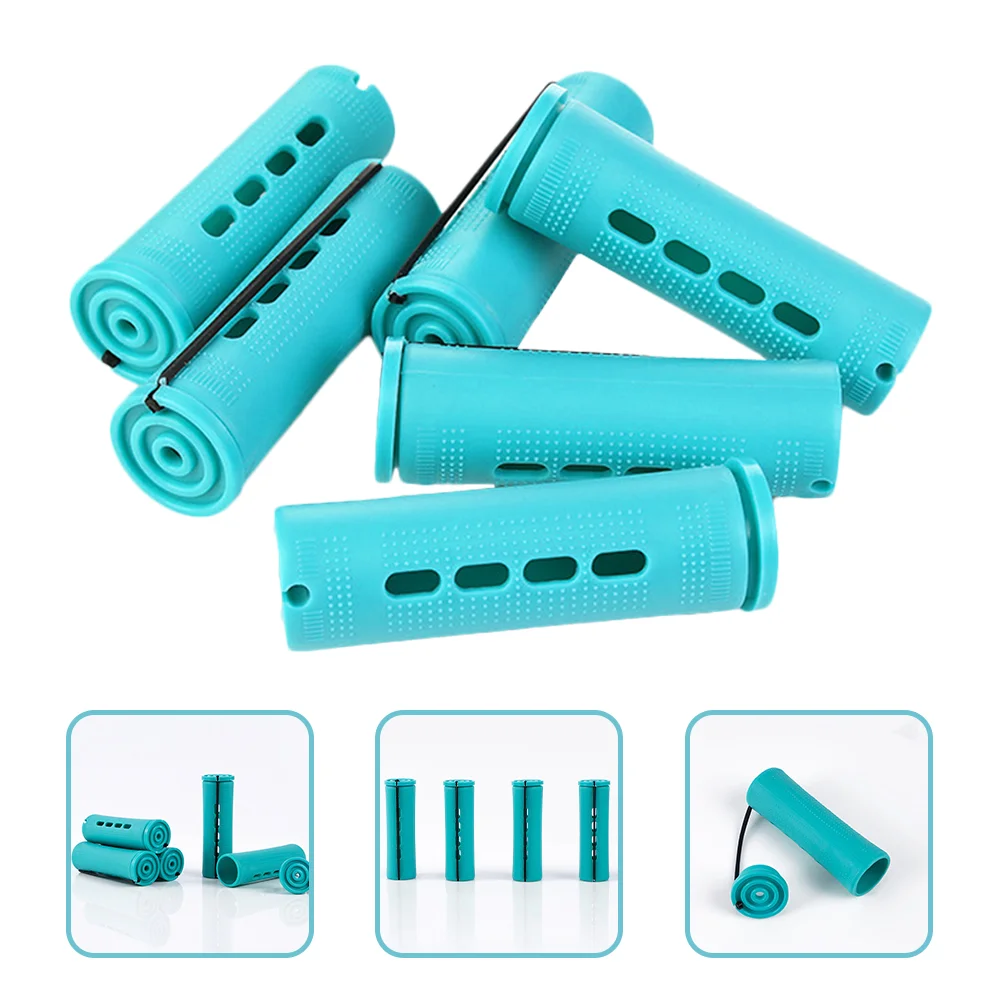 

Auto Curl Hair Curler Barber Rollers Grip Pour Sky-blue Plastic Curlers Sleep in Waver Tool