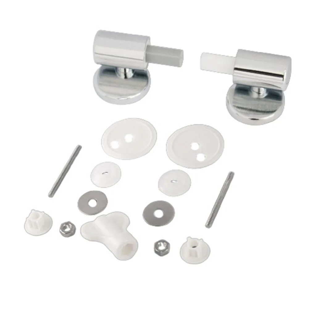 Toilet Lid Hinges Toilet Soft Close Fittings Fixing Kit Zinc Alloy Mounting Fixing Connector Replacements Parts