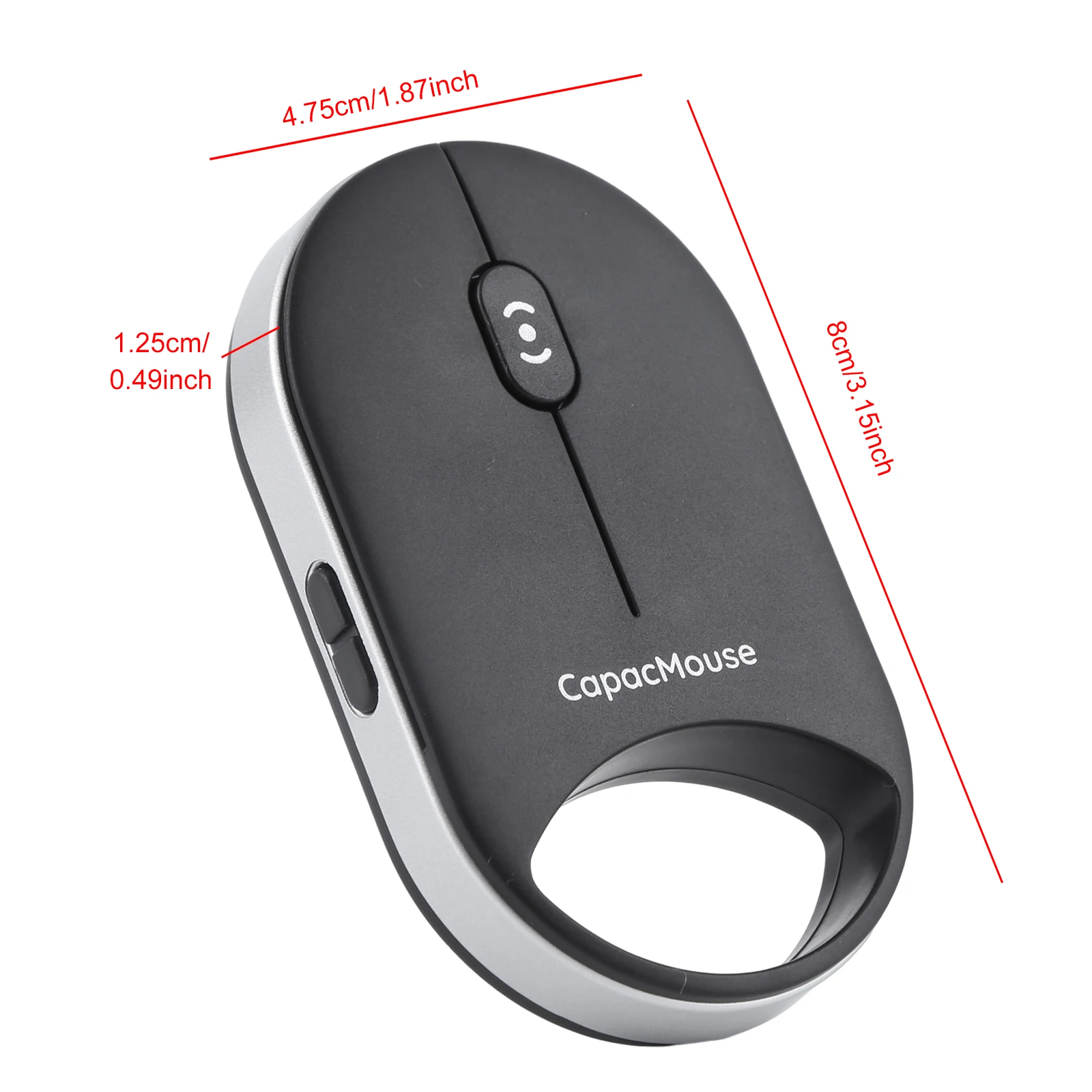 Mouse wireless Mini mouse capacitivo ricaricabile Mouse senza fili con ricevitore USB 4 DPI regolabili per PC portatile Notebook Desktop