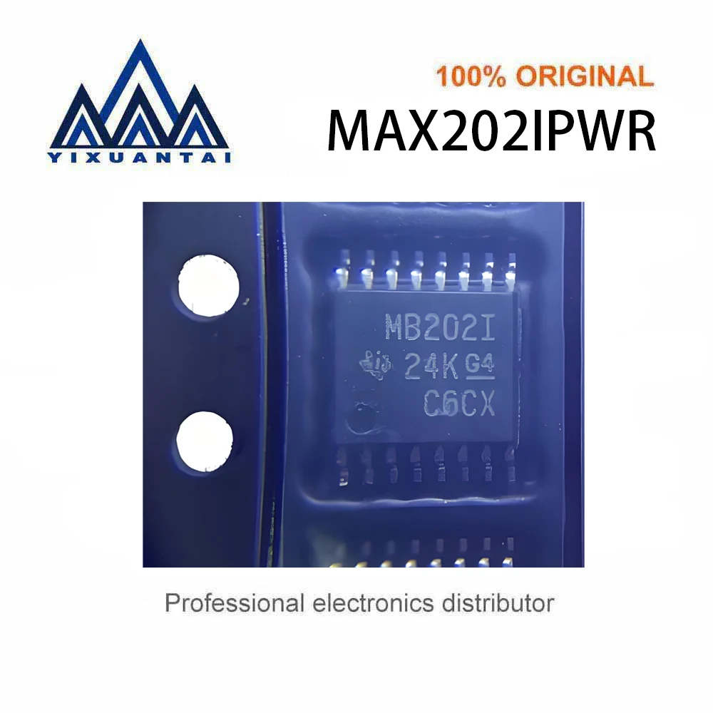 10pcs/Lot  MAX202IPWR  MAX202IPW  MAX202IPWRE4  Marking  MB202I【IC TRANSCEIVER FULL 2/2 16TSSOP】New and Original