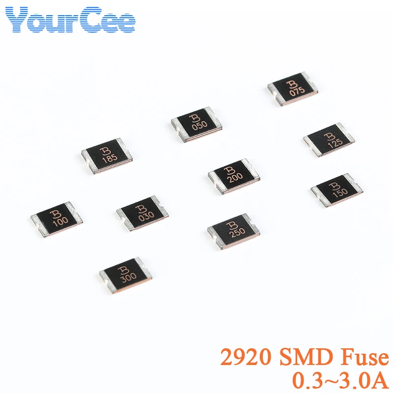 10Pcs 2920 SMD Resettable Fuse SMT 0.3A 0.5A 0.75A 1.1A 1.25A 1.5A 1.85A 2.0A 2.5A 3.0A