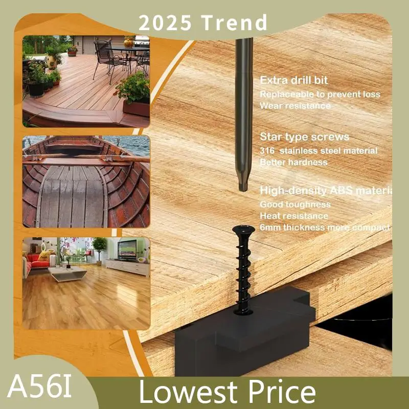 

A56I Top 100PCS Fasteners Decking Fasteners For Composite Decking Hideaway Composite Deck Boards Fasteners
