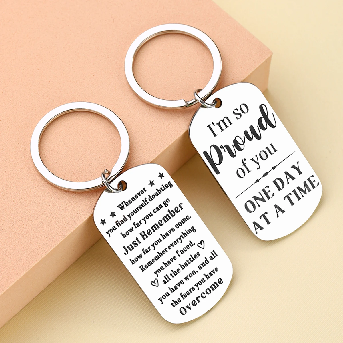 Coolvy Best Sobriety Men's and Women's Year of Awakening Anniversary Keychain Restoration Gift Proud Gift for Him