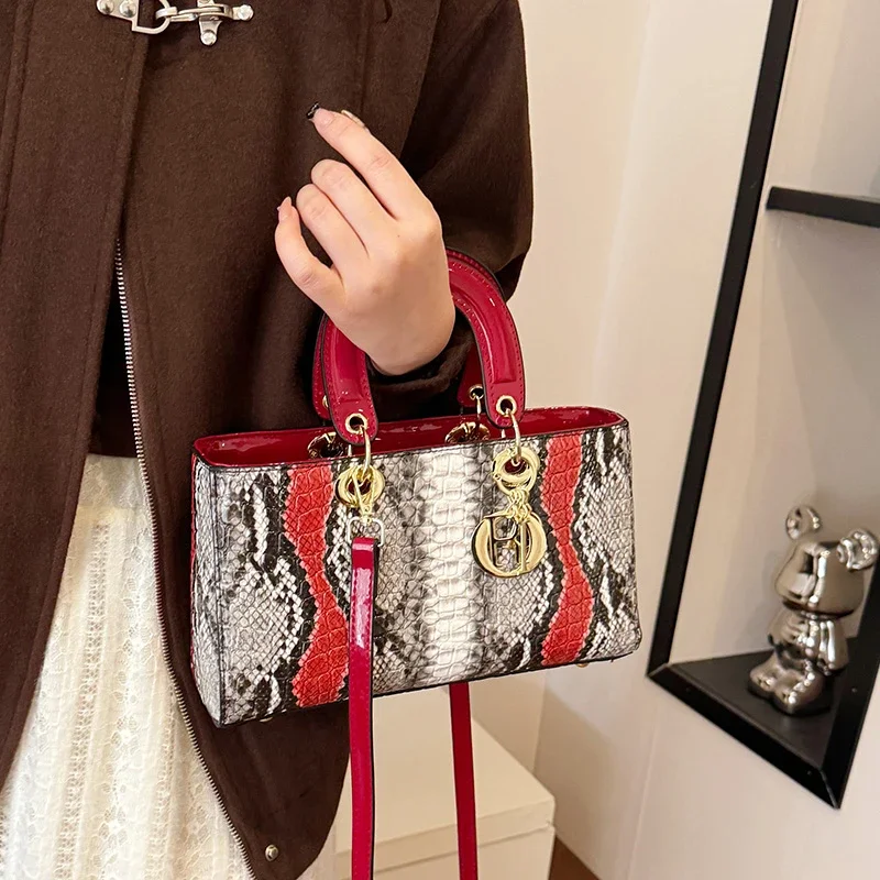 

Популярная классическая элегантная женская сумка через плечо из кожи премиум-класса, люксовый бренд, известный дизайнерский мессенджер