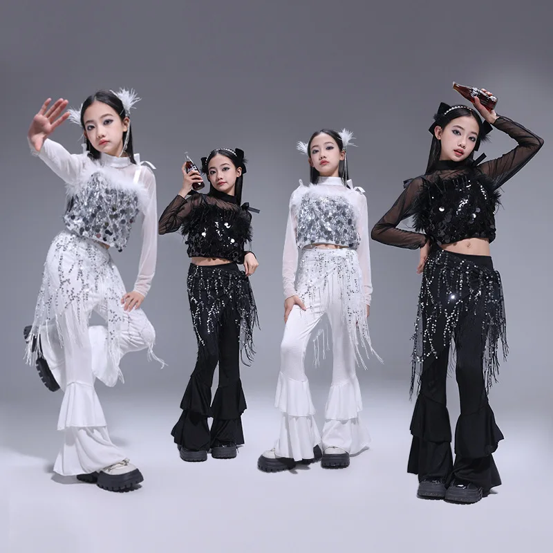 

Jazz Dress Girl Suit Korean Version of The Button Top Vest Jazz Sweatpants