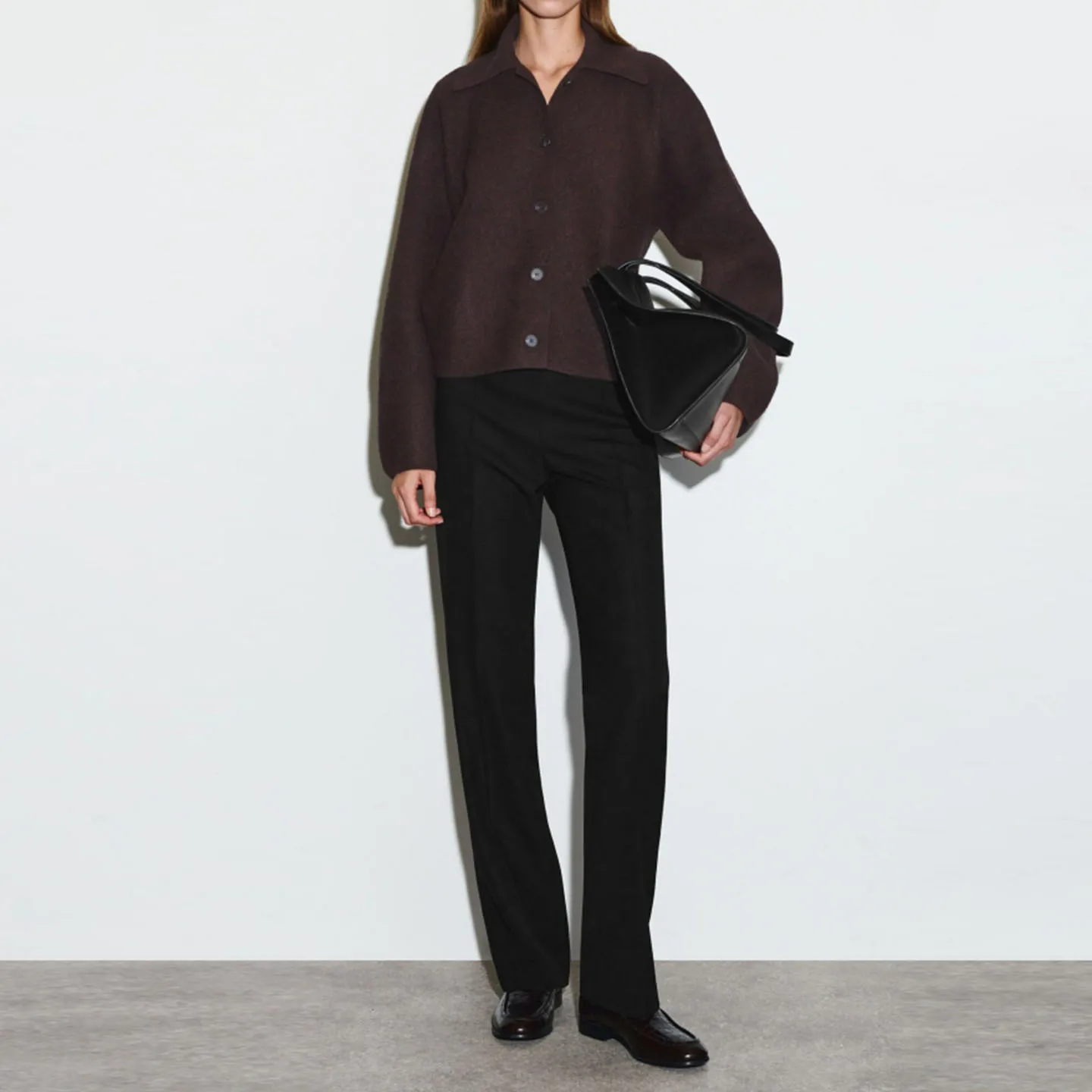 Faionable عارضة Sle المرأة Jaet الخريف الشتاء وصول جديد فضفاض صالح طويل Sve اللون تخفيف Sle Z العلامة التجارية #2