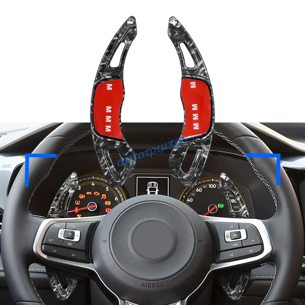 

For VW Volkswagen Golf MK7 GTI R-Line Polo Jetta GLI Scirocco R GTS Carbon Fiber Car Steering Wheel Shift Paddle Extensions