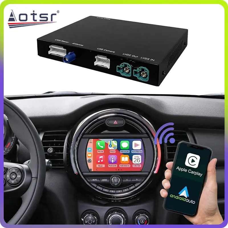 

Беспроводной автомобильный декодер CarPlay для Android для BMW Mini Cooper One hatclubman F55 F56 F54 F57 NBT система 2014-2018