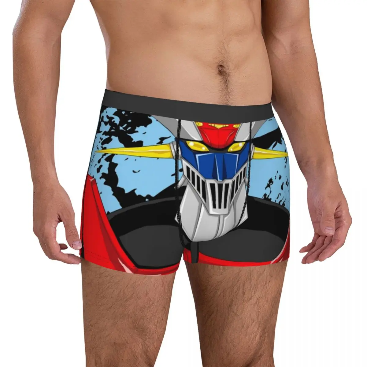 

Mazinger Underwear Mazinger Z 3D Pouch Trenky Boxershorts Printing Shorts Briefs Breathable Men's Panties Large Size