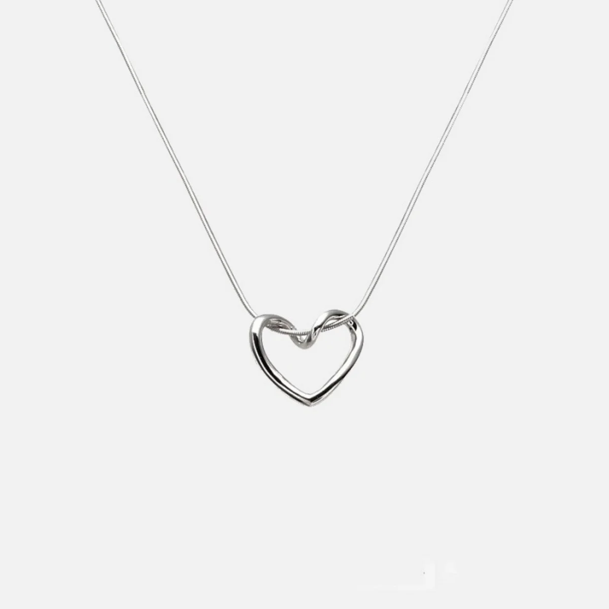 Punk Einfache Hohl Herz Anhänger Halskette Für Frauen Männer Temperament Edelstahl Liebe Herz Schlüsselbein Kette Hochzeit Schmuck