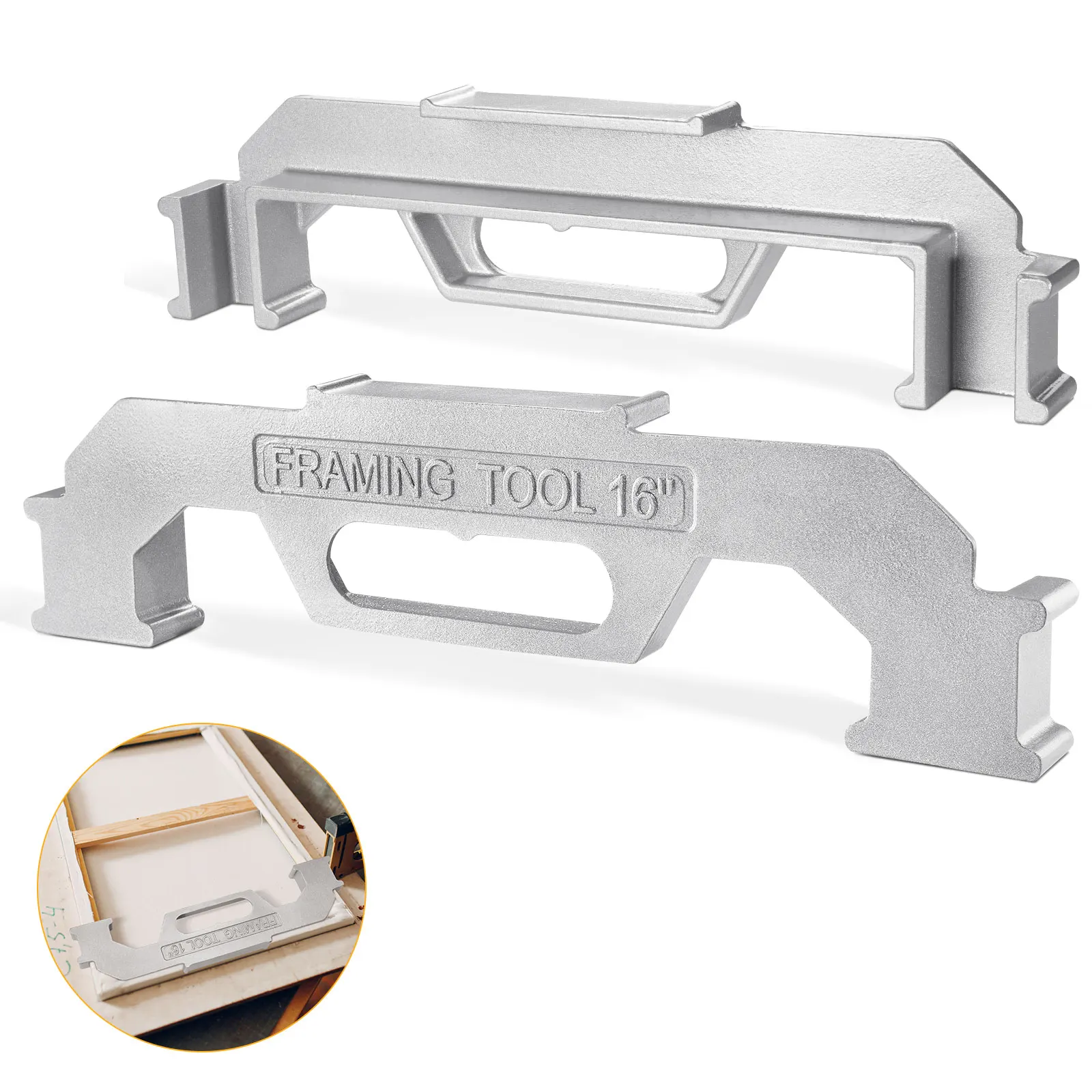 

Framing Tool Center Stud Layout 12/16 Inch Wall Accurate Measurement Spacing Positioning Jig Cast Aluminum Wall Stud Framing