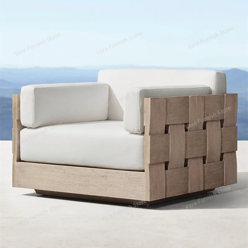 

Luxury Villa Outdoor Sofas Homestay Advanced Wood Minimalist Design Garden Sofas Living Room Relax Furniture Cadeira Lshysf