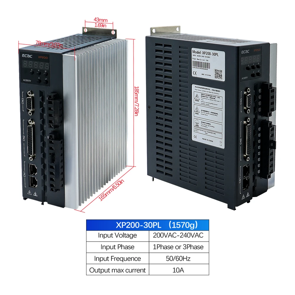 2.6kw 1.5KW سيرفو موتور 2500PPR 10N.m AC220V 2500RPM 130 شفة مع محرك أحادي/ثلاثي المرحلة RS485 3m كابلات لجهاز التوجيه باستخدام الحاسب الآلي #4