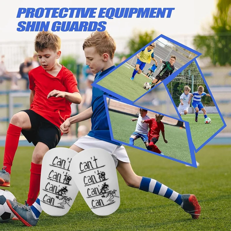 1 Pairs EVA Mini Shin Pads Wear-Resistant Shock Absorbing Soccer Leg Protector Football Training Shin Guards Durable