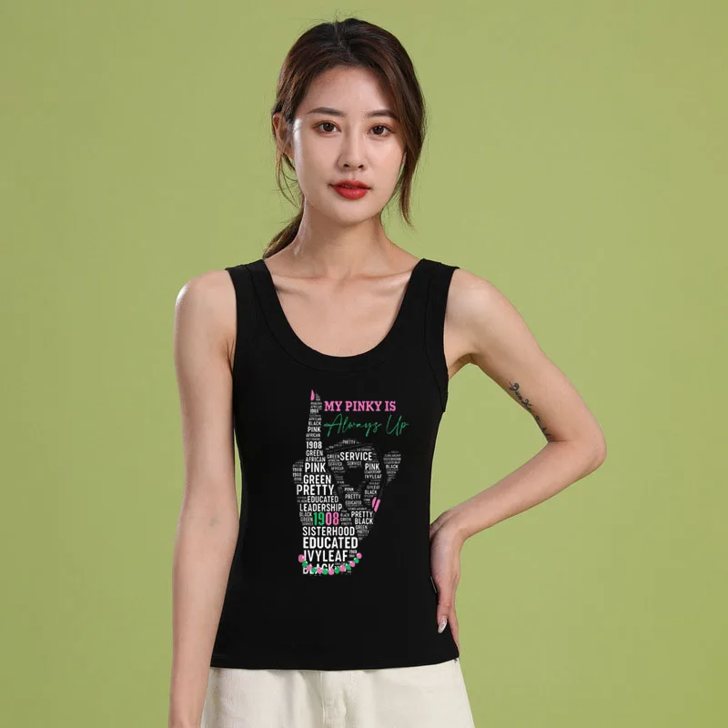 A Serious Matter AKA African American Afro Women Pearls Tank Top Graphic Tee Vest Summer Fashion Sleeveless Aesthetic Clothes