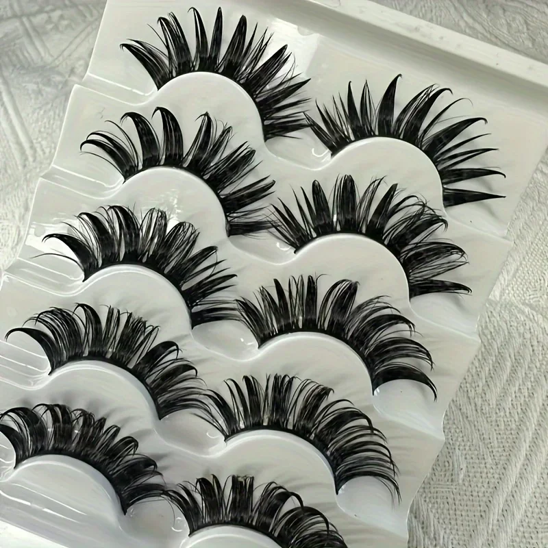 10 пар ресниц в стиле манга, японская ролевая игра, колючие ресницы, набор для наращивания ресниц из искусственной норки толщиной 16 мм.