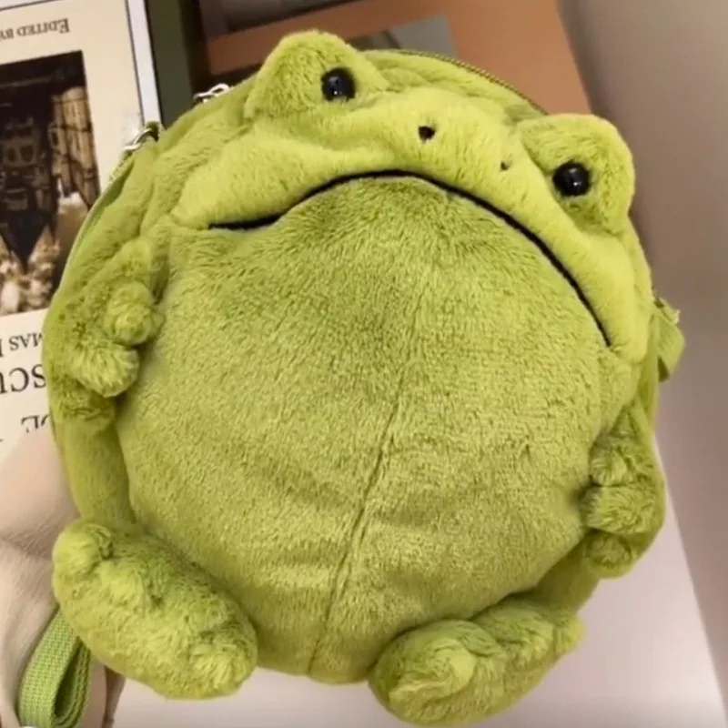 Saco crossbody de pelúcia de chuva bonito feio, brinquedo de boneca de pelúcia macia kawaii, bolsa de mochila de animal bonito para mulheres meninas melhor presente