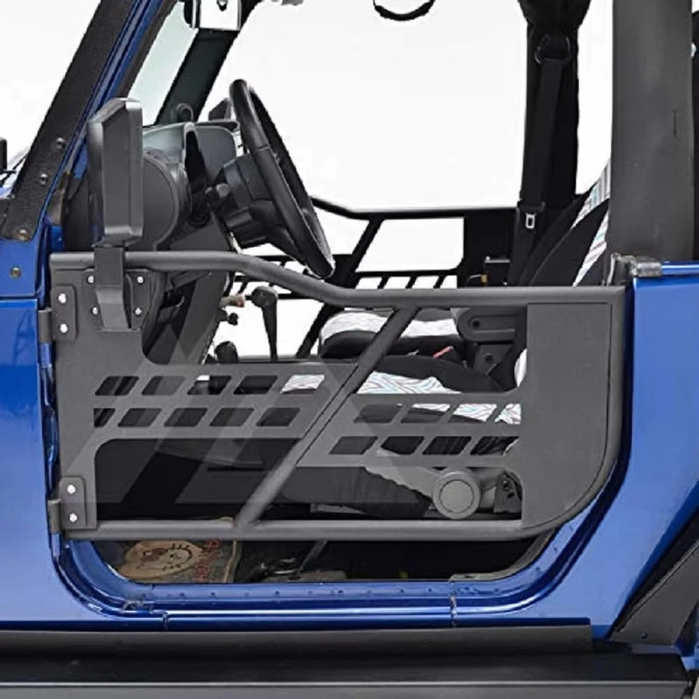 Tubular Door With Side View Mirror Off Road Summer Door Steel Guard For Jeep W Rangler JK 2007-2017 2Door Only J197