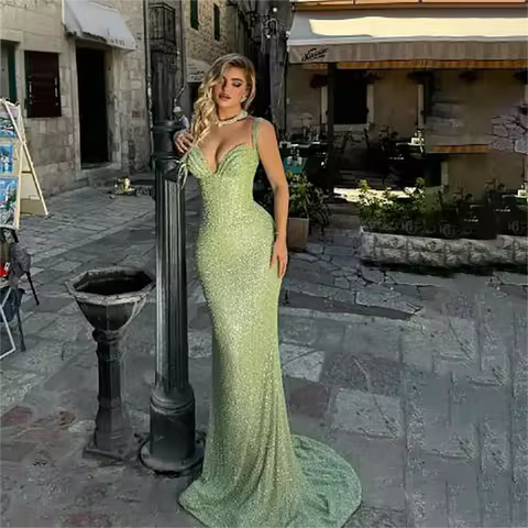 Formal Evening Dress Saudi Party Dress Prom Dress Sparkly Corset Evening Dress Sequins Party Gown Cocktail Club Customized