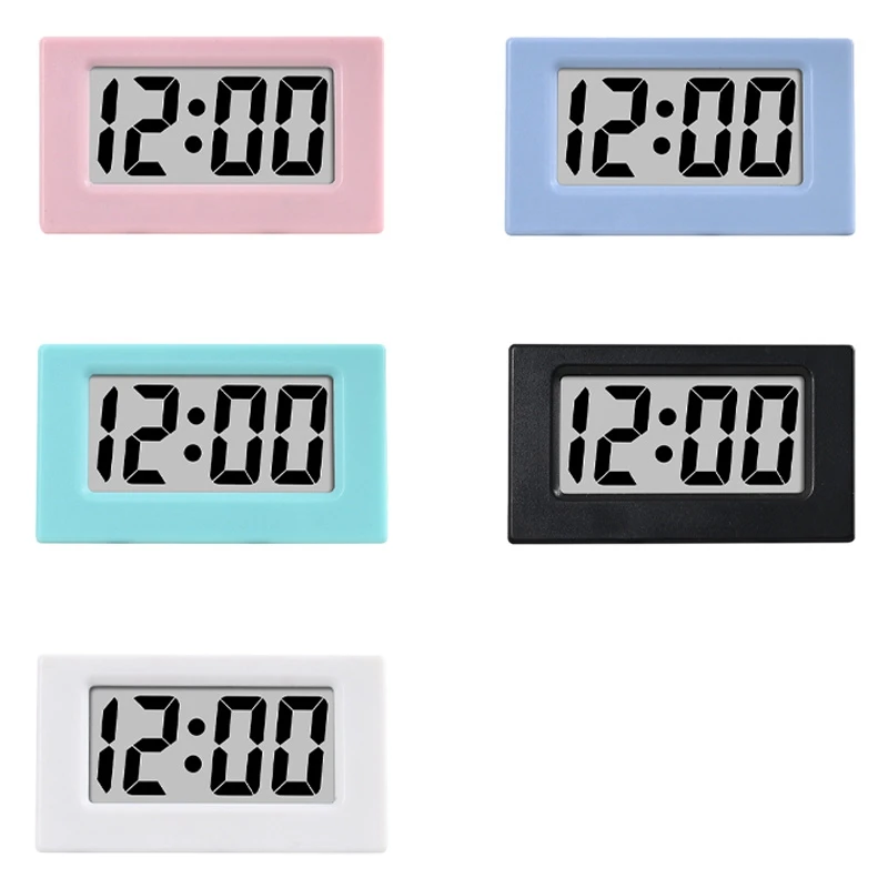 Mini Clock Triangle LED Screen Lectronic Digital Alarm Screen Desktop Clock For Home Office Table Bedroom Decor