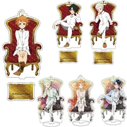 The Promised Figures Keychain Double Sided Anime Acrylic Stand Model Plate Holder Collection