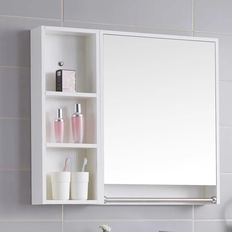 Smart Metal Wall Bath Mirrors Cabinets Bathroom Vanity Bath Mirrors Storage Cabinet Washbasin Mobile Bagno Furniture YX50BC