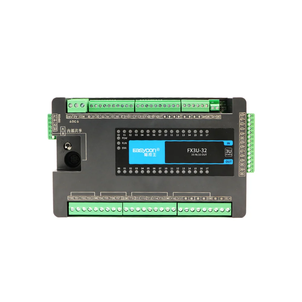 Imagem -06 - Controlador Lógico Programável Easycon-plc Fx3u32mr mt Mrt Contador de Alta Velocidade de Canais 10ai 2ao Di16 Do16 Plc