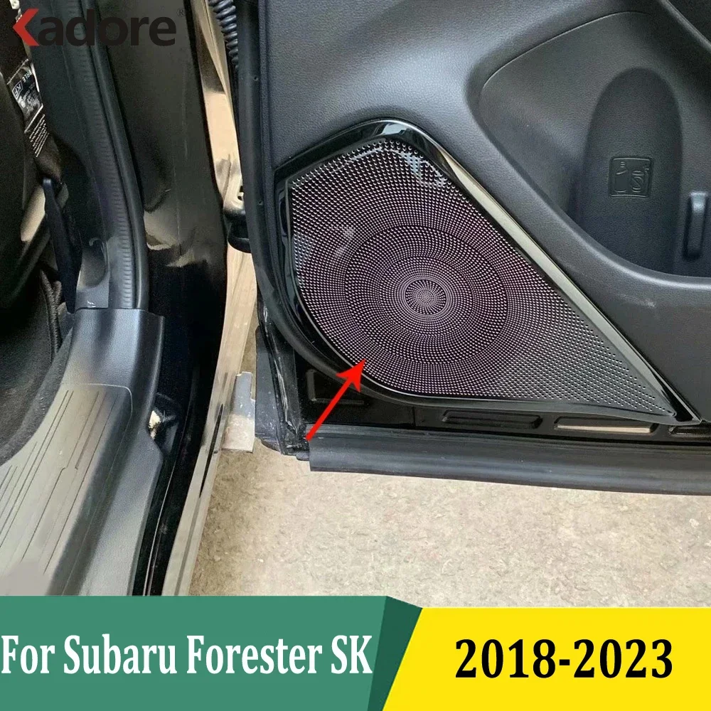 For Subaru Forester SK 2018 2019 2020 2021 2022 2023 Door Speaker Sound Garish Bezels Automobile Moulding Cover Car Accessories