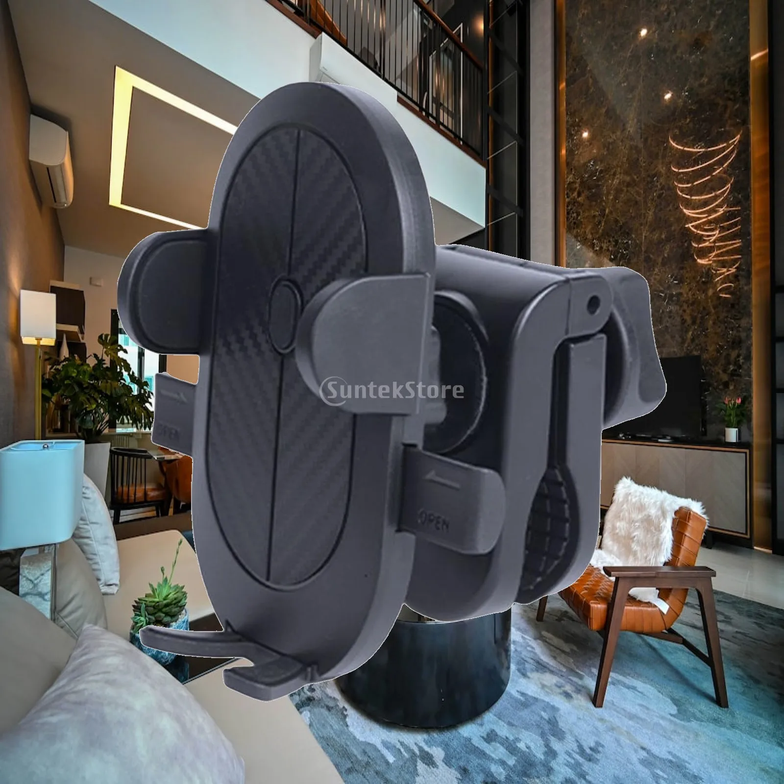 Smartphone Cradle Clamp Bike Phone Stand for Baby Stroller Universal Rotatable Mount Bracket Fits 4 to 7 Inch Phones