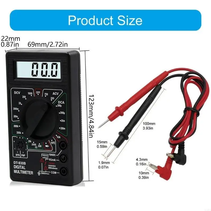 

Plastic Digital Multimeter Comapct for Circuit Maintenance & Troubleshooting
