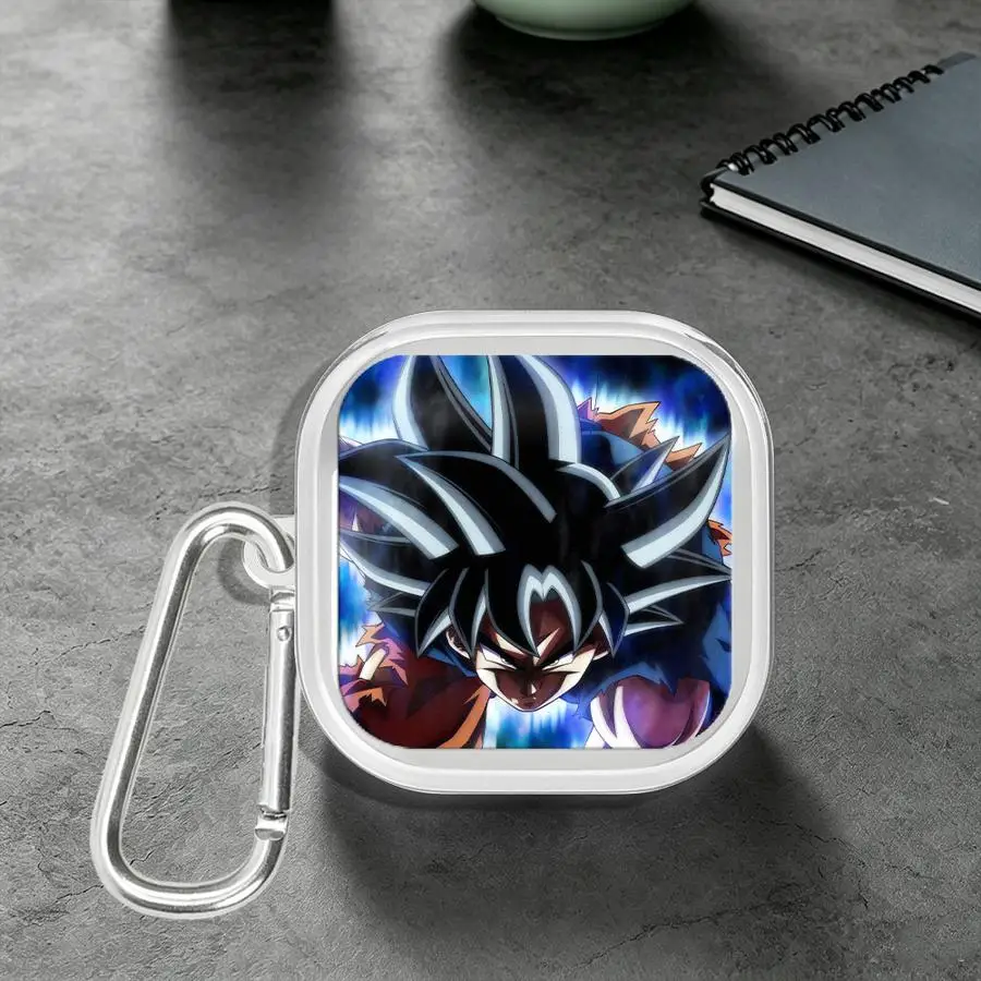Clear Earphone Cases Cover With Hook Case For Samsung Galaxy Buds 2 4 Pro 3 FE 4Pro 3Pro 2Pro Live D-ragon Ballss UI Goku