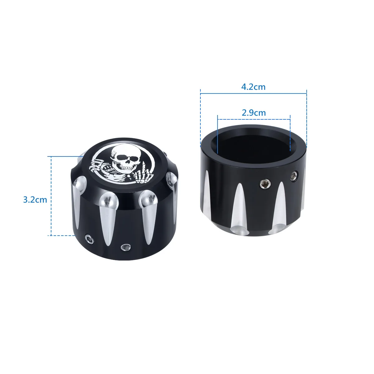 Motorcycle Front Axle Nut Cover for Harley Davidson Dyna 2008-later Electra Glide Road King, Road Glide, Sportster, Softail VRSC
