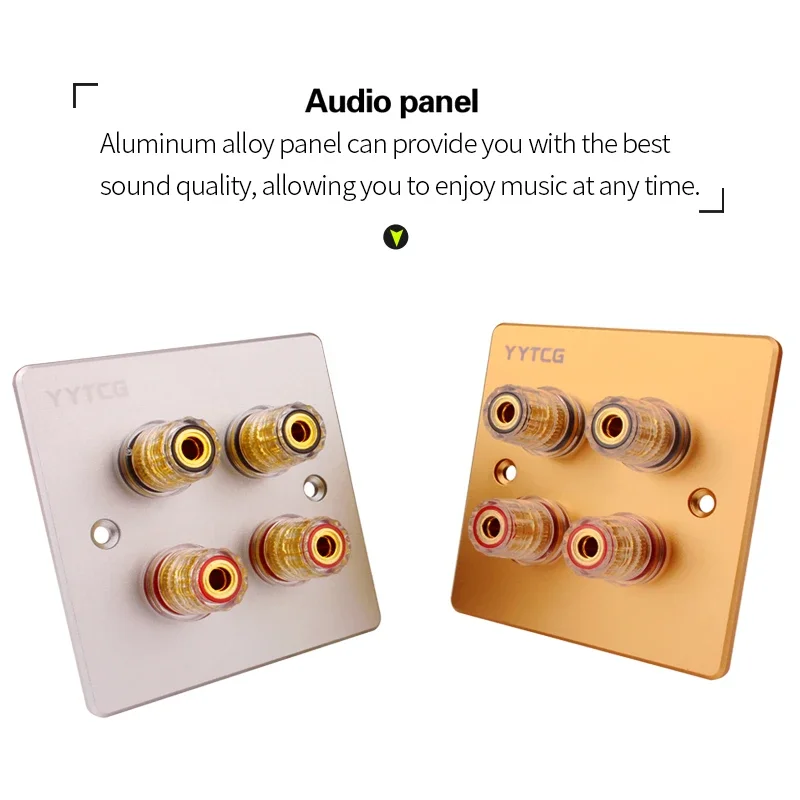 Audio Terminal Panel 5.1 System 86 Type Hifi Y Socket Acoustic Terminals Speaker Binding Post Faceplate Banana Female Wall Plug