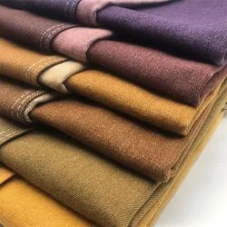 Thick Women Fabric Jeans Trousers By Meters for Pants Clothes Sewing High-grade Twill Denim Pure Cotton Textile Breathable Plain