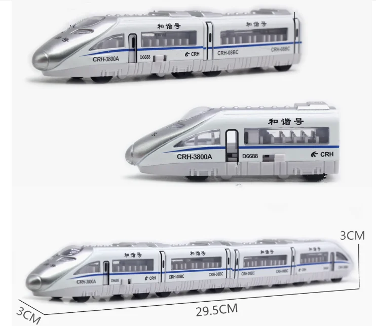 High quality 1:60 alloy pull back high-speed rail train model,4 sets of train toys gift,diecast alloy children\'s subway toy