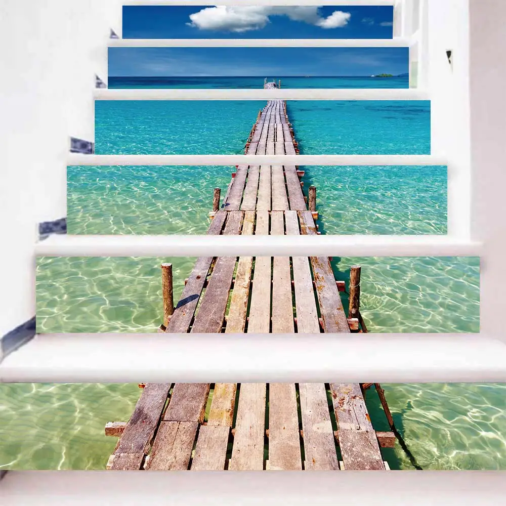 

PVC self-adhesive stair decoration stickers, self-adhesive stair stickers for home decoration (6 sheets/set)