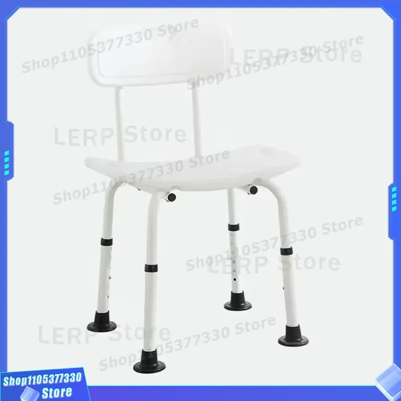 Modern Adjustable Shower Chair Lightweight Aluminum Seat for Elderly Bathroom Safety Support 150kg Capacity Non Slip Stool