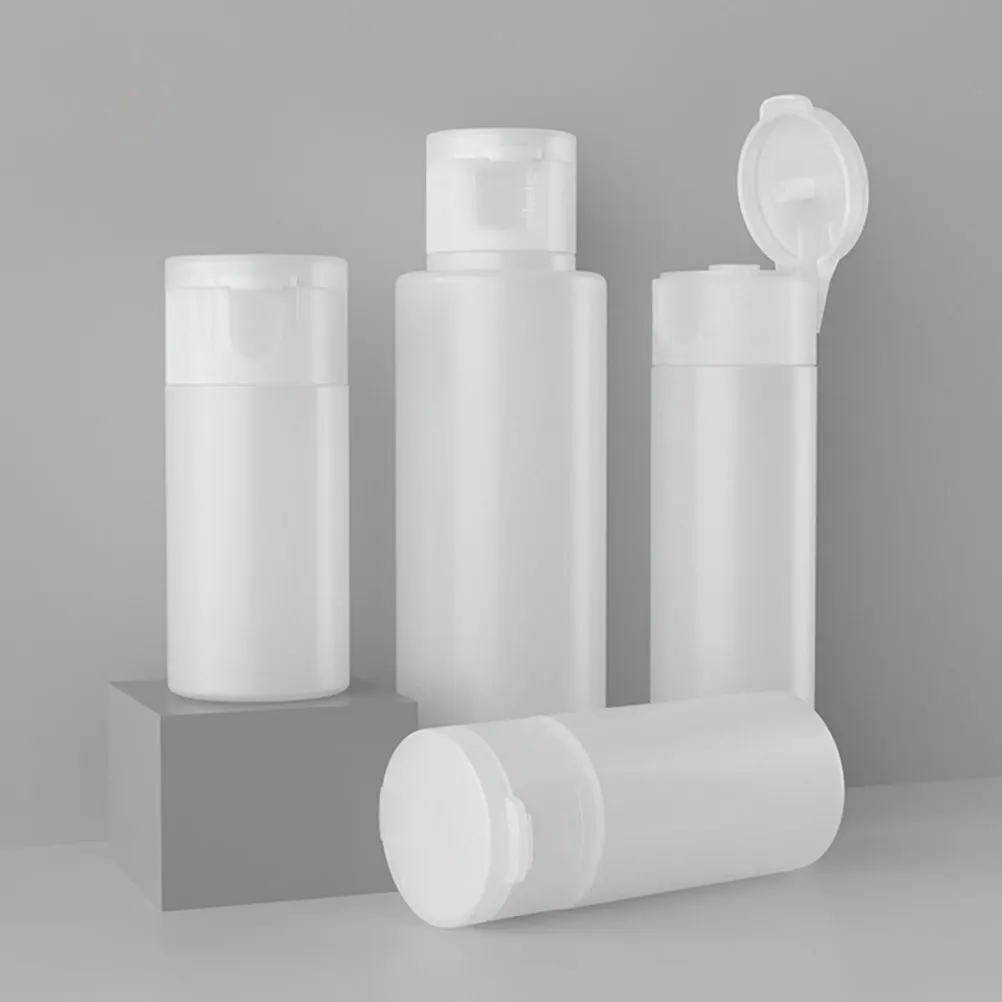 

10 Pcs Flip Cap Empty Bottles Reusable Travel Toiletries Containers Leak Proof Lotion Plastic Storage Subdivision Bottles