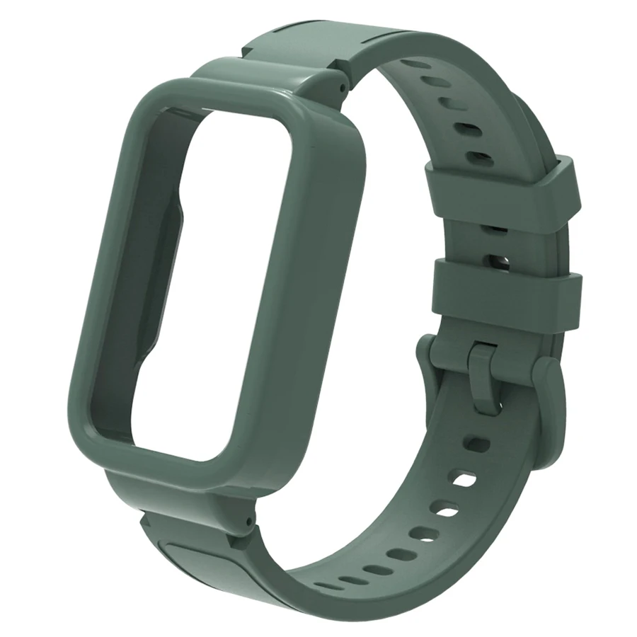 2 In 1 Horlogeband Voor Redmi Band 3/Xiaomi Band 9 Actieve Case + Siliconen Band Correa Horlogebanden Armband voor Amazfit Band 7