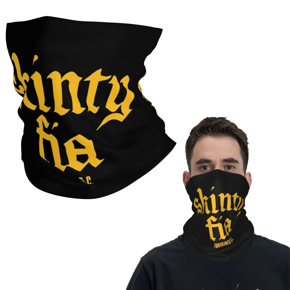 

Fontaines DC Merch Skinty Fia Bandana Neck Gaiter Printed Wrap Scarf Multifunction Balaclava Running For Men Women Adult