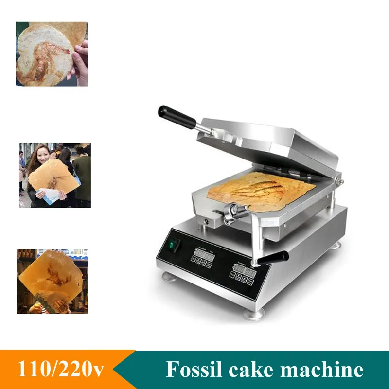 Fossil cake making machine Tako Senbei Maker Machine Pressing shrimp pancake machine Squid Monster Cracker baking grill