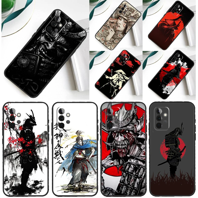 Japanese Samurai Warrior Case For Samsung Galaxy A54 A34 A24 A14 A12 A22 A32 A42 A52 A72 A52S A51 A71 A13 A53 Cover