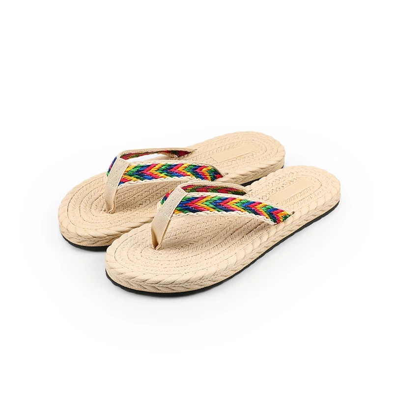 

Summer Flip Flops Women's Slippers Beach Shoes Bohemia Flat Slides Casual Weave Ladies Flip Flops Sandalias Mujer Verano 2022